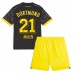 Borussia Dortmund Donyell Malen #21 Dětské Oblečení Venkovní Dres 2023-24 Krátkým Rukávem (+ trenýrky)
